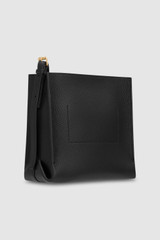 Back product shot of the Oroton Margot Tiny Bucket Bag in Black and Pebble leather for Women