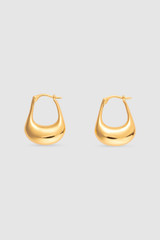 Front product shot of the Oroton Kora Hoops in 18K Gold and Sustainably sourced 925 Sterling Silver for Women
