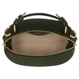 Internal product shot of the Oroton Mica Mini Bowler in Dark Khaki and Pebble leather for Women