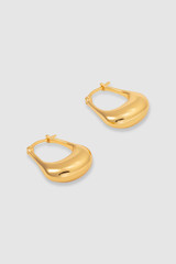 Front product shot of the Oroton Kora Hoops in 18K Gold and Sustainably sourced 925 Sterling Silver for Women