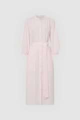 Front product shot of the Oroton Cleo Poplin Dress in Palest Pink and 100% Cotton Poplin for Women