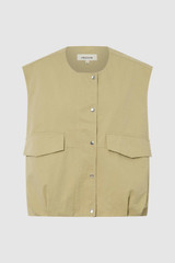 Front product shot of the  Cotton Twill Vest in  and  for Women